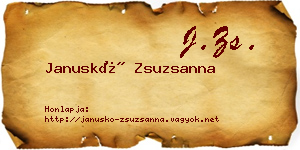 Januskó Zsuzsanna névjegykártya